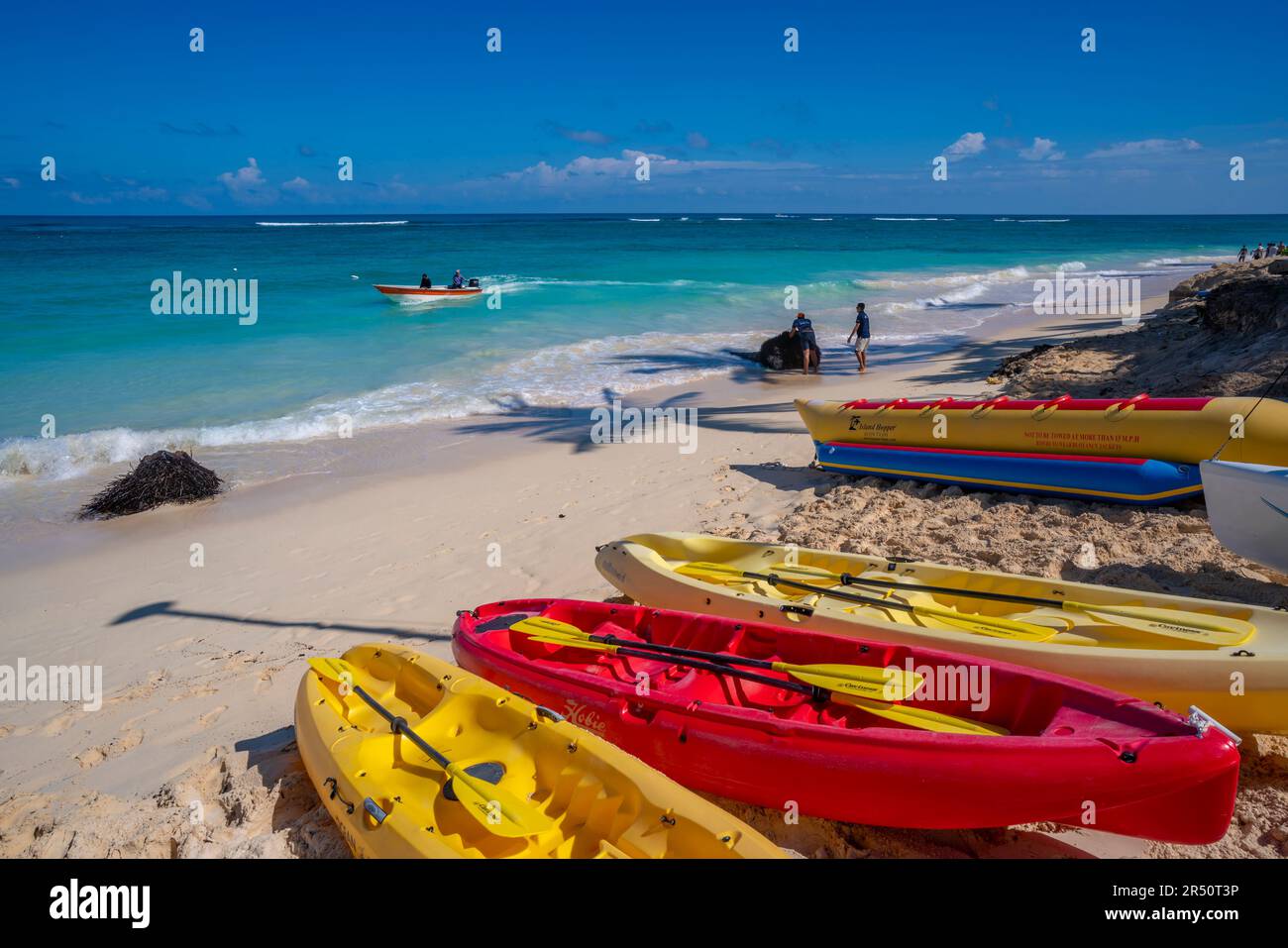 Vue de Canno's sur Bavaro Beach, Punta Cana, République dominicaine, Antilles, Caraïbes, Amérique centrale Banque D'Images