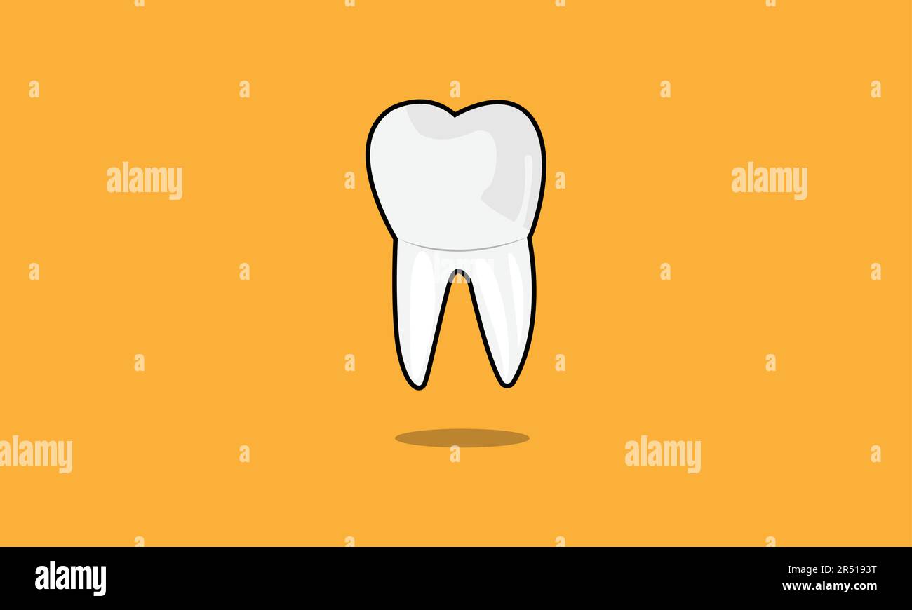 illustration d'une dent molaire à bombement blanc Illustration de Vecteur