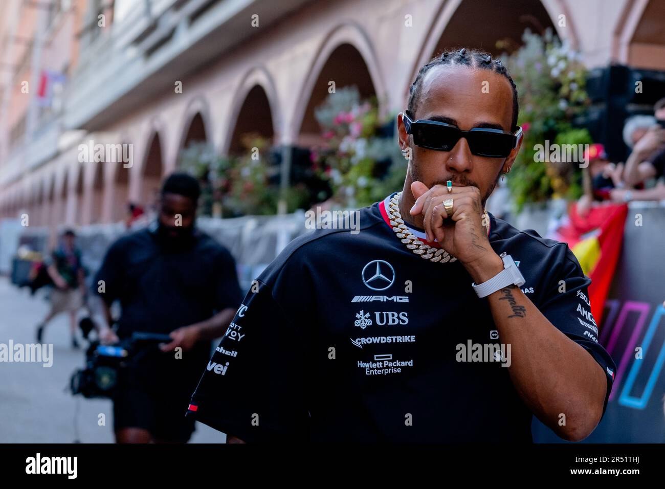 Pilote mercedes lewis hamilton circuit de monaco Banque de ...