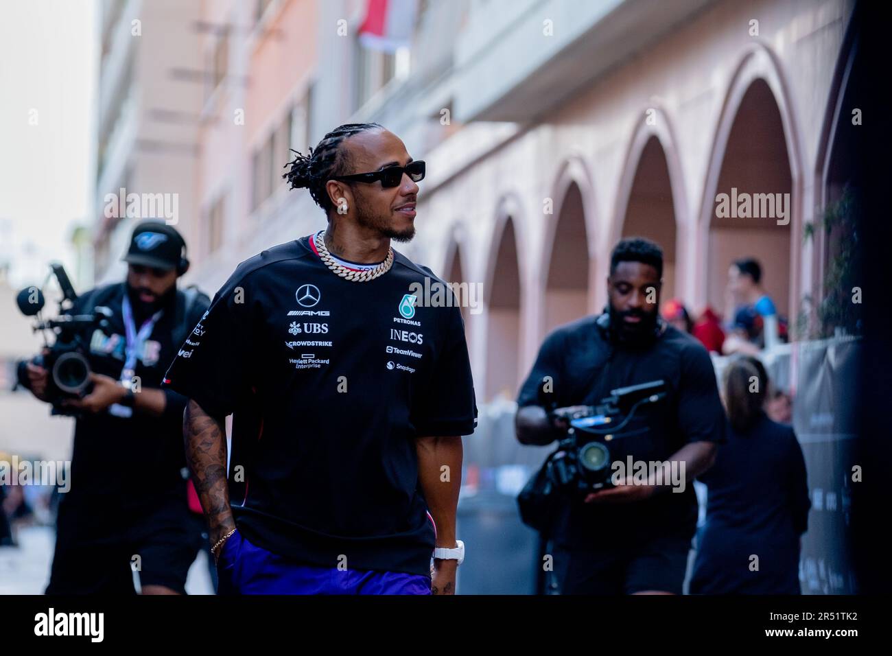 Pilote mercedes lewis hamilton circuit de monaco Banque de ...