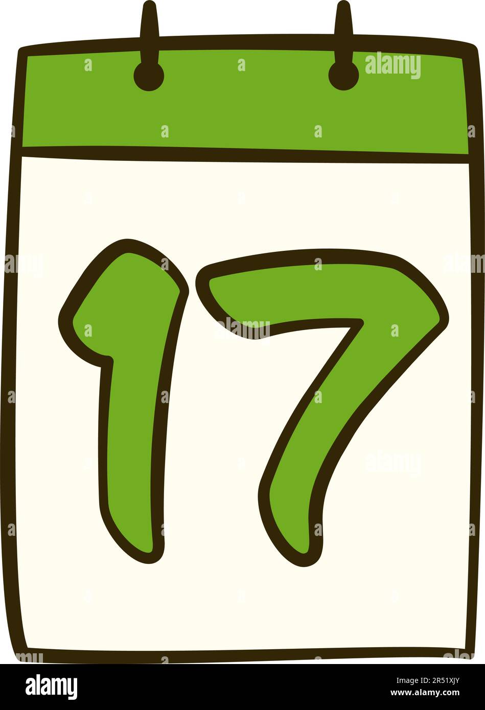Calendrier avec date du 17 mars. St. Patrick. Icône de dessin animé plat. Illustration vectorielle Illustration de Vecteur