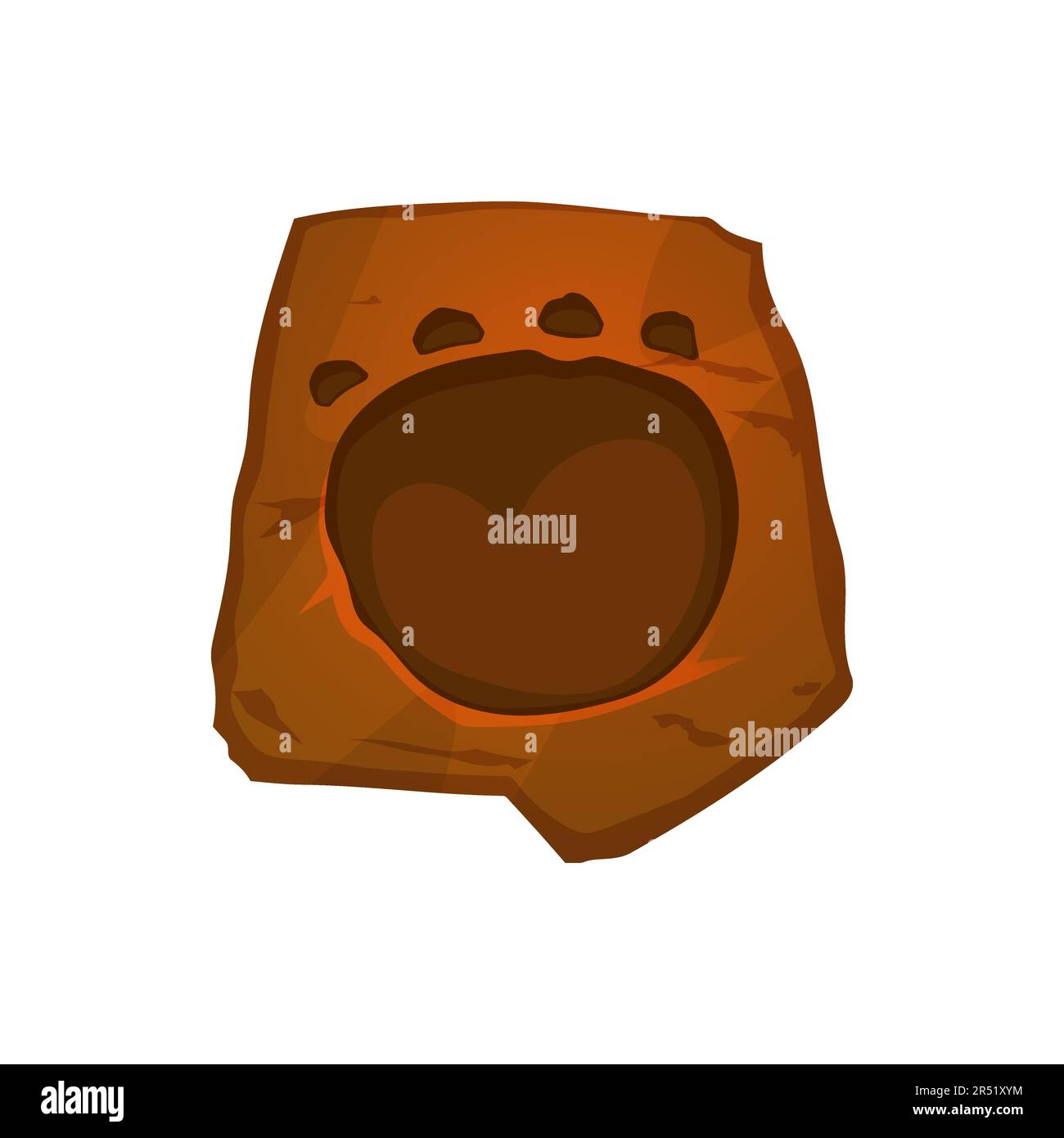 Empreinte de dinosaures, musée d'archéologie fossile. Ancient Monster claws trace de sol, Jurassic dino paléontologie science empreinte de bande dessinée ou anim éteint Illustration de Vecteur