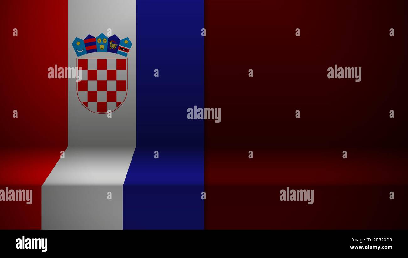 3D contexte avec drapeau de la Croatie. Un élément d'impact pour l'utilisation que vous voulez en faire. Illustration de Vecteur