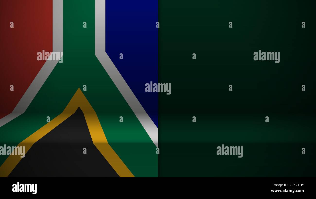 3D contexte avec drapeau de l'Afrique du Sud. Un élément d'impact pour l'utilisation que vous voulez en faire. Illustration de Vecteur