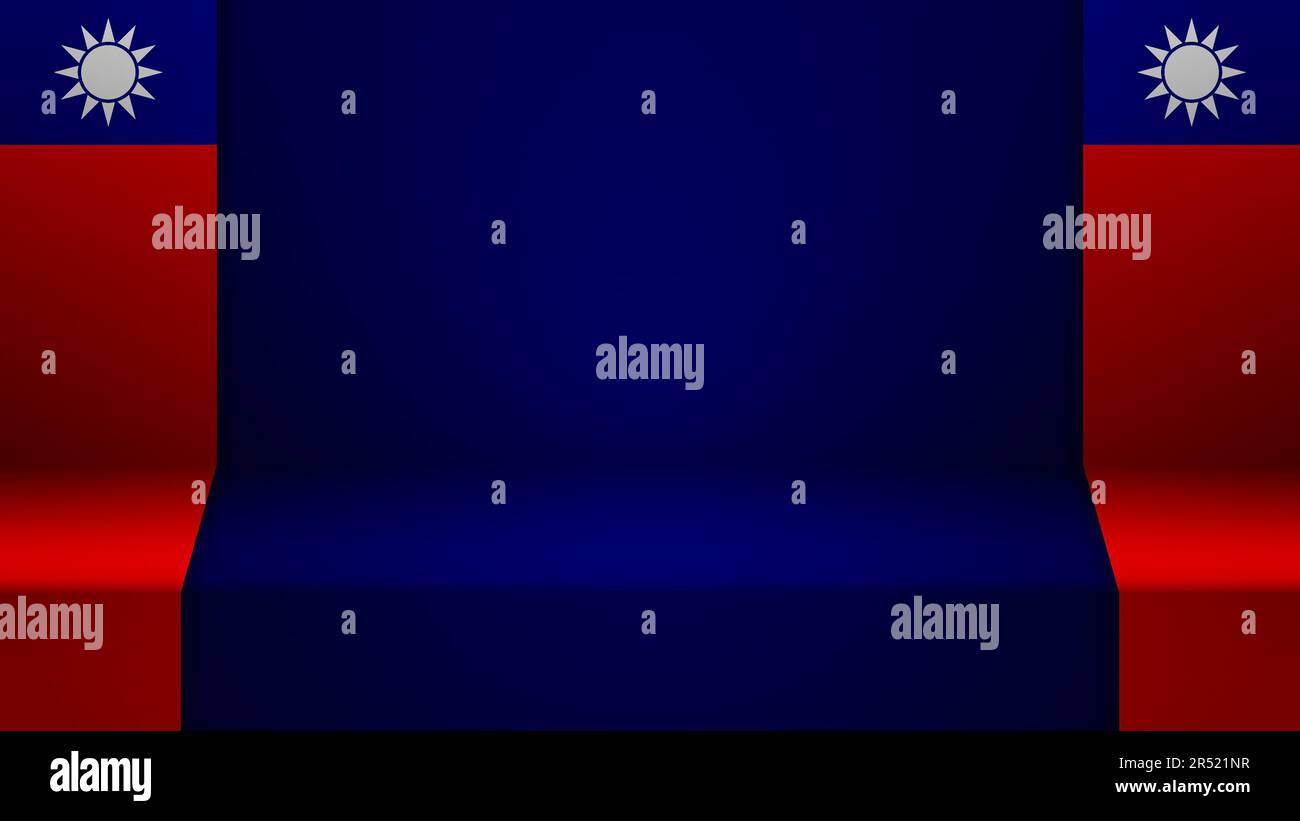 3D arrière-plan avec drapeau de Taïwan. Un élément d'impact pour l'utilisation que vous voulez en faire. Illustration de Vecteur