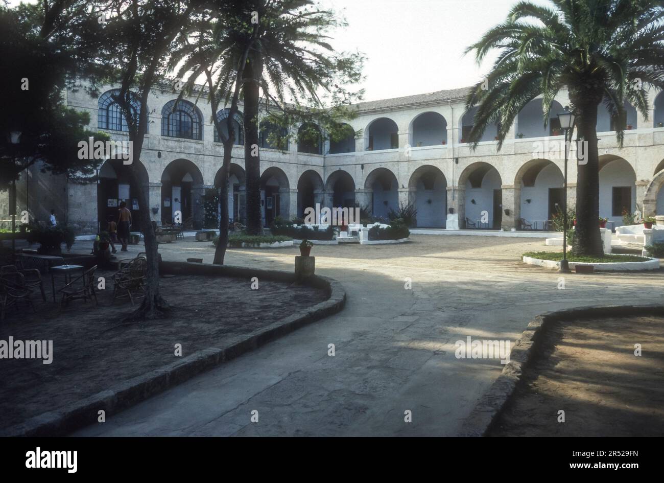 1991 photo d'archive de l'Isla del Lazareto, Mahon sur Minorque. Banque D'Images