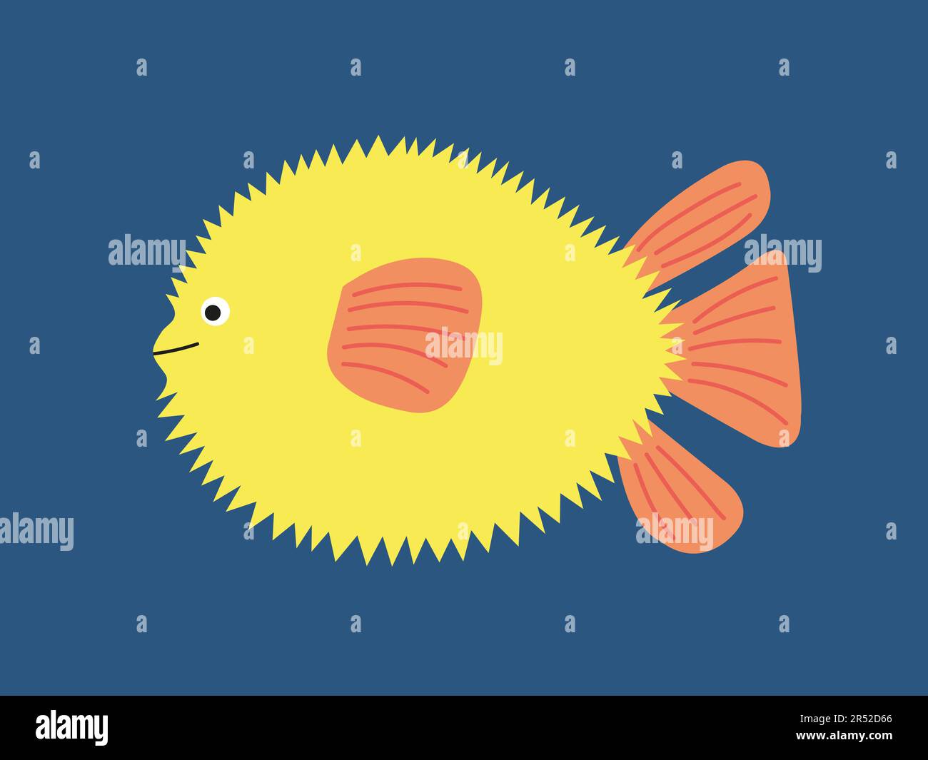 Vector globefish sous l'eau Illustration de Vecteur