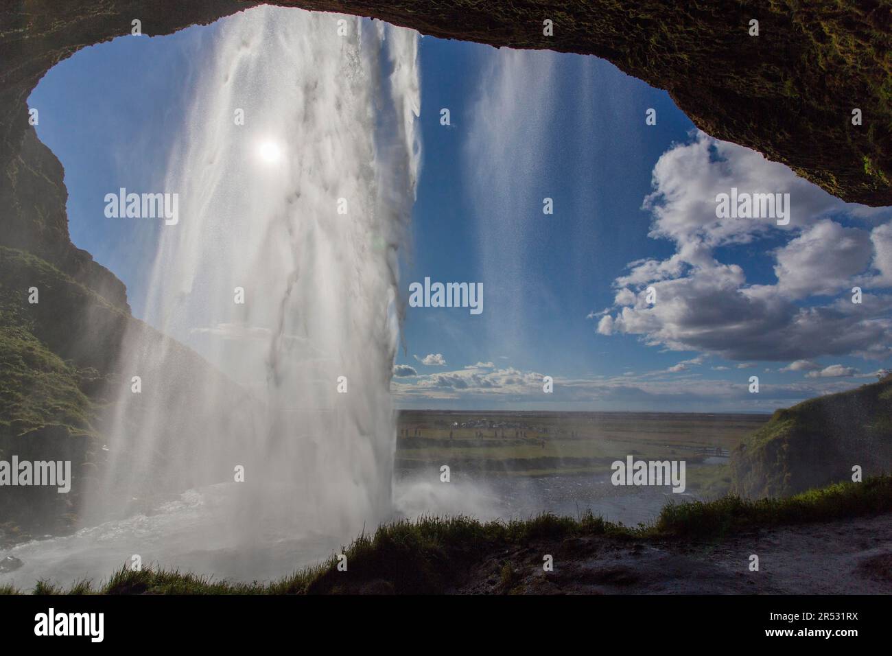 Cascade de Seljalandsfoss, Islande Banque D'Images