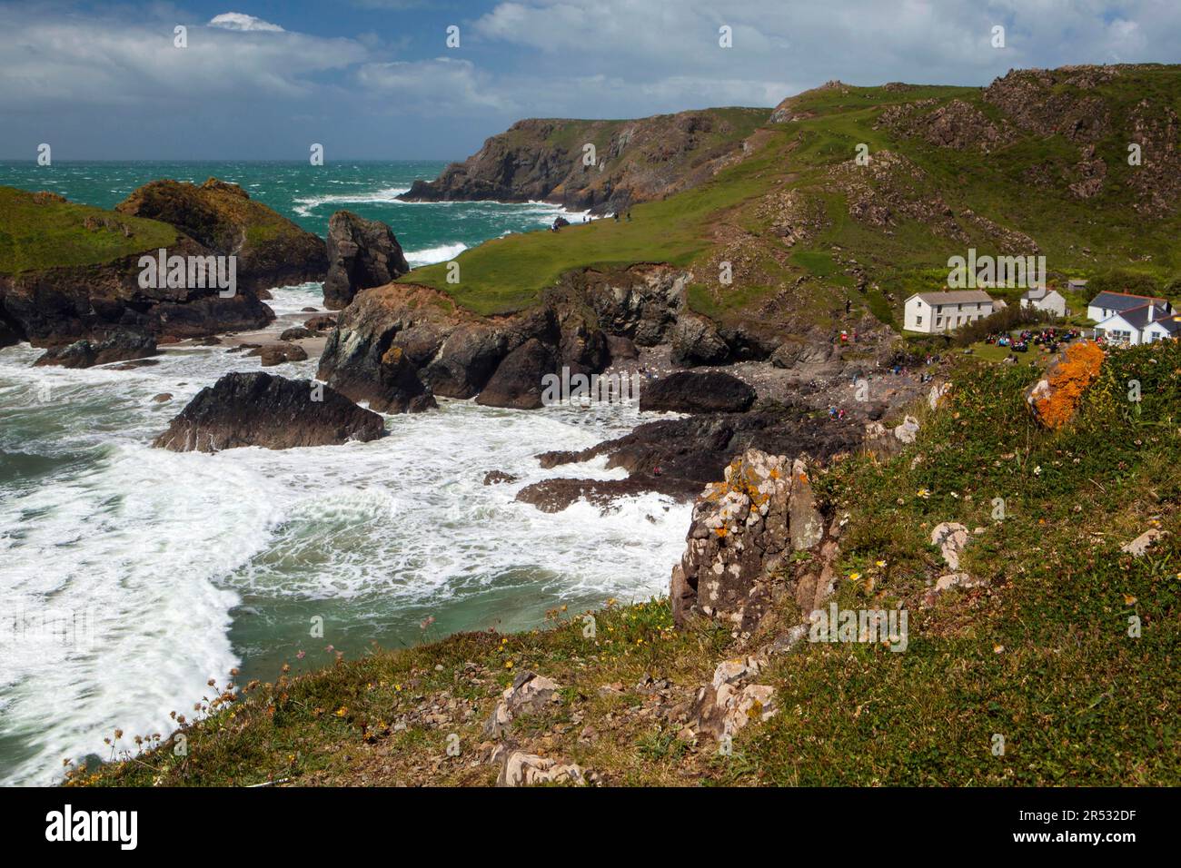 Kynance Cove, The Lizard, Cornwall, Angleterre, Royaume-Uni Banque D'Images