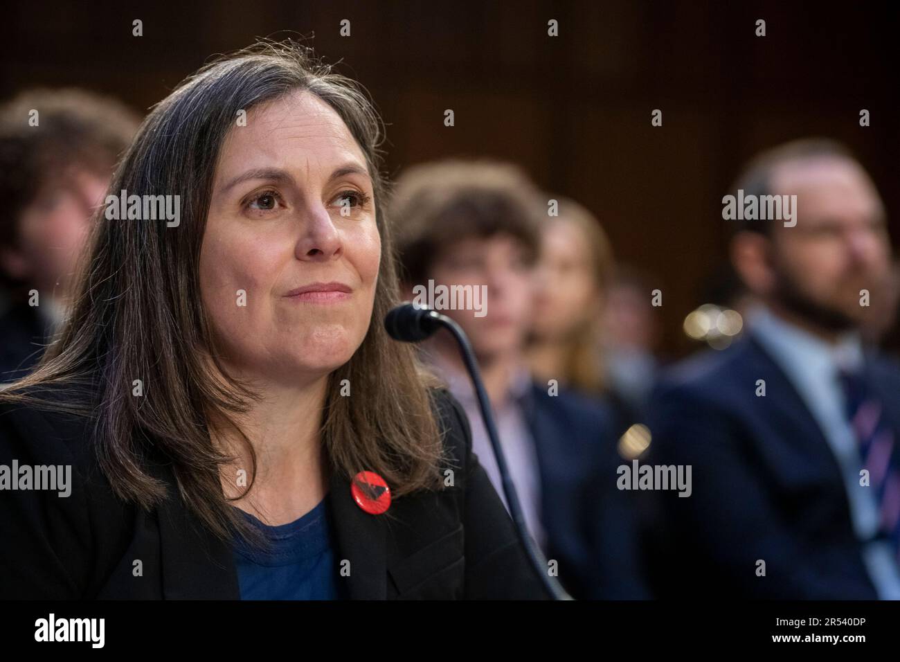 Washington, Vereinigte Staaten. 31st mai 2023. Diana Tellefson Torres, Directrice générale de la Fondation UFW, comparaît devant un comité du Sénat sur la magistrature pour examiner les travailleurs immigrés, dans le bâtiment Hart du Bureau du Sénat, à Washington, DC, mercredi, 31 mai, 2023. Credit: Rod Lamkey/CNP/dpa/Alay Live News Banque D'Images