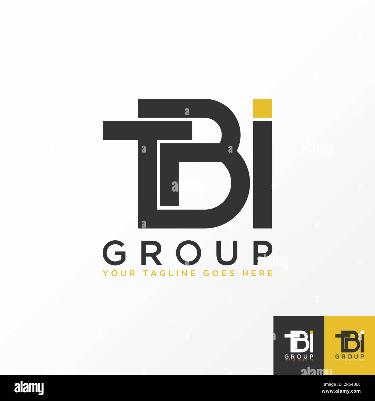 Logo design Graphic concept créatif abstrait premium libre vecteur lettre stock TBI sans serif police connectée. Associé premier monogramme de technologie industrielle Illustration de Vecteur