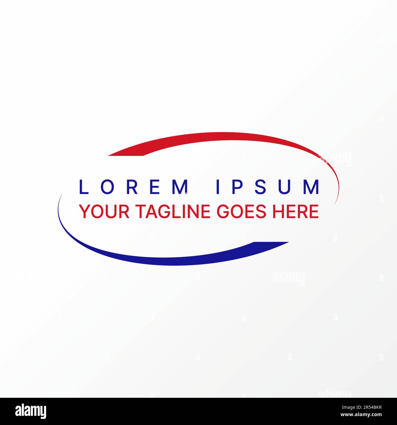 Logo design Graphic concept créatif abstrait premium libre vecteur base emblème modèle ellipse snoosh découpage rond. Lié à l'industrie commerciale Illustration de Vecteur