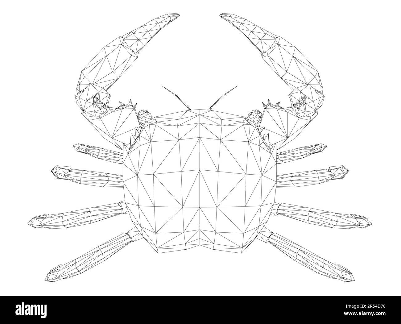 Horoscope de cancer signe dans un arrièreplan de douze zodiac, graphique de crabe filaire