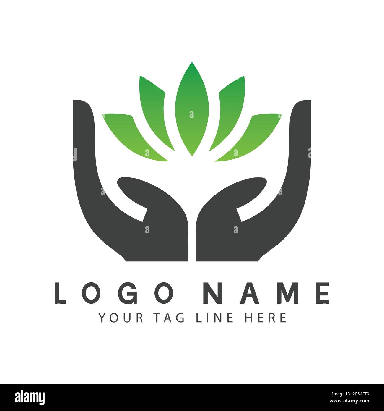 Nutrition logo Design Health Care Green Vegan Logotype alimentaire Illustration de Vecteur