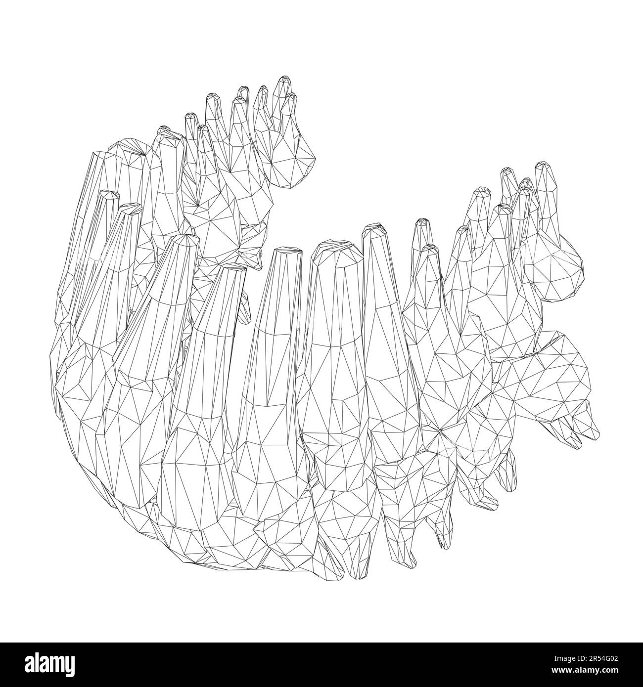 Dents filaires. Différents types de collection de dents humaines dessinés à la main. Modèle graphique pour dentiste. Fangs de gravure et molaires. Soins dentaires oraux. Toothac Illustration de Vecteur