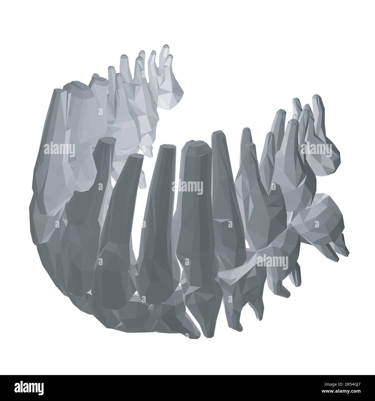 Dents polygonales. Différents types de collection de dents humaines dessinés à la main. Modèle graphique pour dentiste. Fangs de gravure et molaires. Soins dentaires oraux. Toothac Illustration de Vecteur