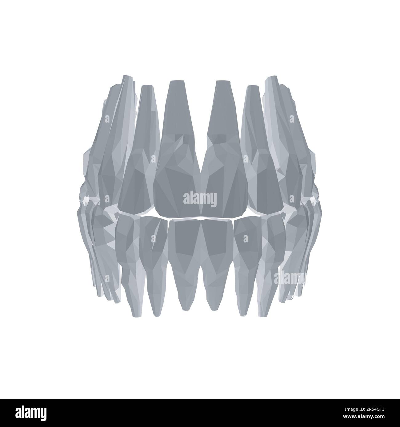 Dents polygonales. Différents types de collection de dents humaines dessinés à la main. Modèle graphique pour dentiste. Fangs de gravure et molaires. Soins dentaires oraux. Toothac Illustration de Vecteur