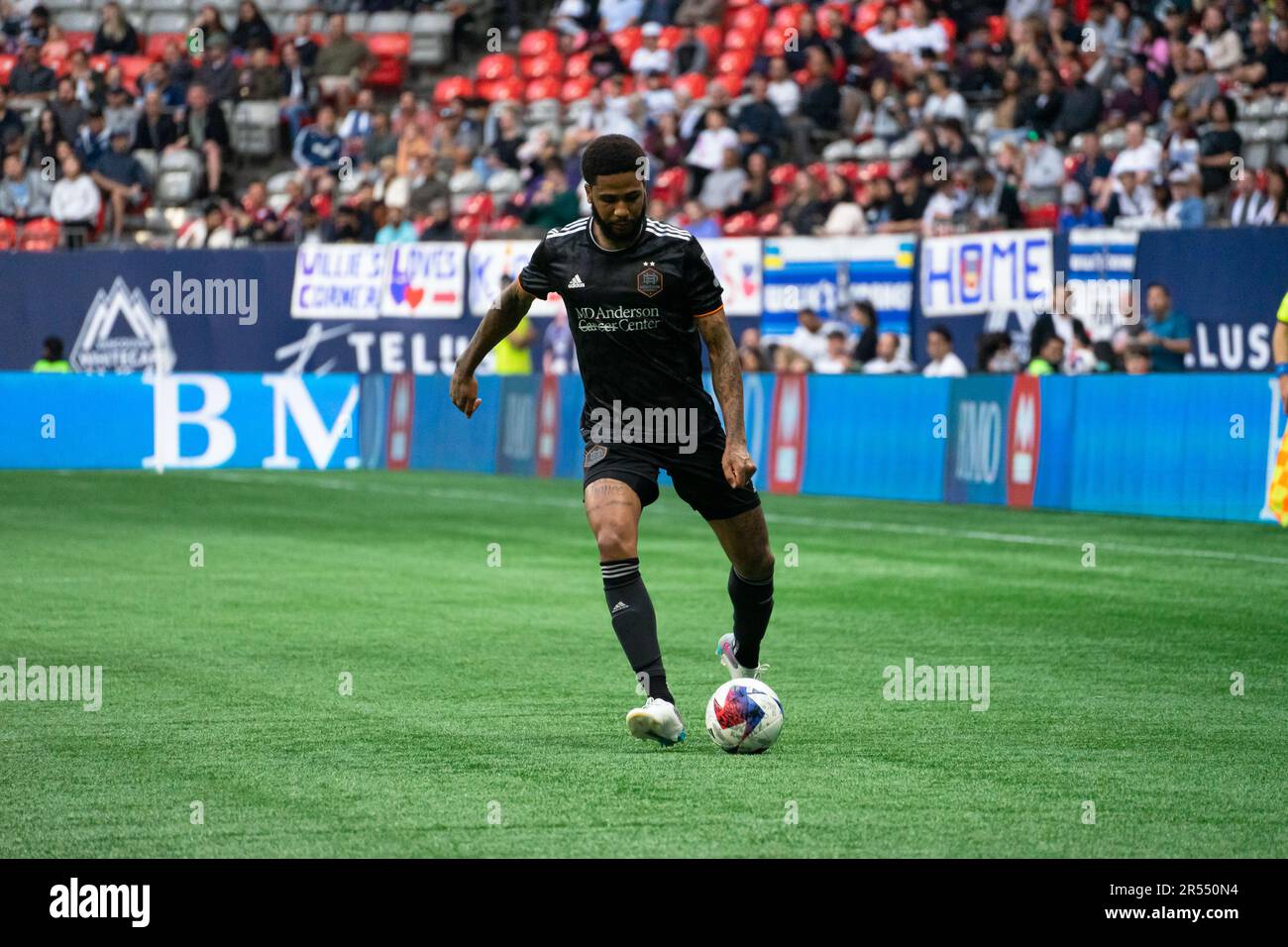 Vancouver, Canada. 31st mai 2023. Vancouver, Colombie-Britannique, Canada, 31 mai 2023: Micael dos Santos (31 Houston Dynamo FC) en action pendant le match de football de la Ligue majeure entre Vancouver Whitecaps FC et Houston Dynamo FC au stade BC place à Vancouver, Colombie-Britannique, Canada (USAGE ÉDITORIAL SEULEMENT). (Amy elle/SPP) crédit: SPP Sport presse photo. /Alamy Live News Banque D'Images