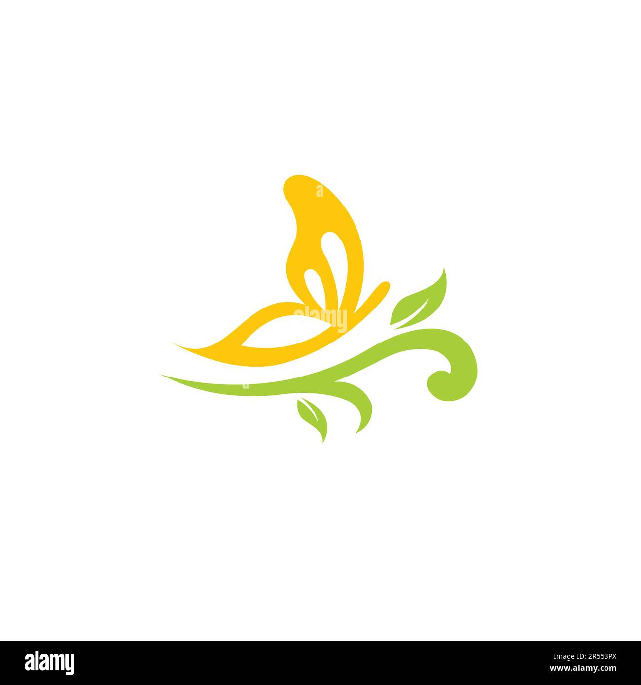 Logo abstrait papillon biologique. Motif papillon Illustration de Vecteur