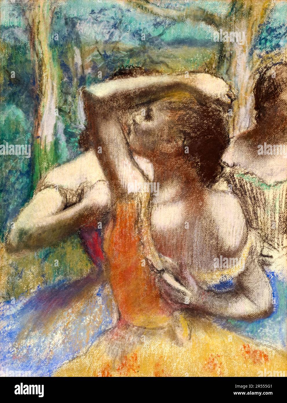 Edgar Degas, danseurs, dessin pastel 1897 Banque D'Images