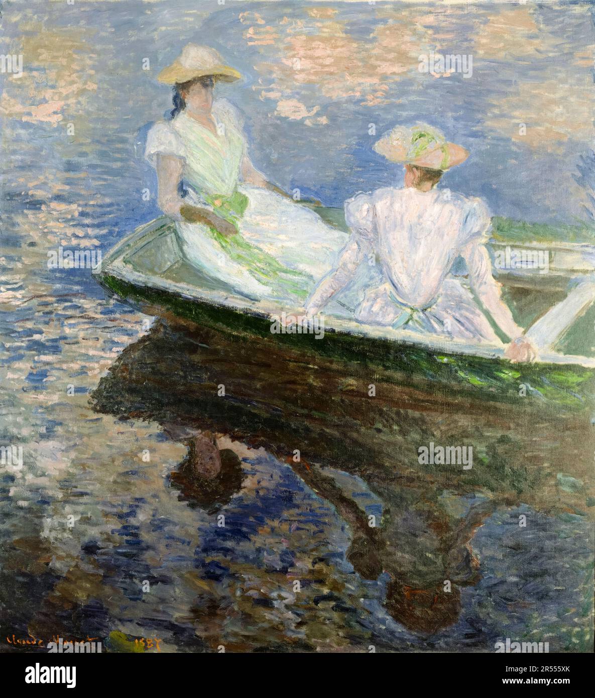 Claude Monet, sur le bateau, peinture 1887 Banque D'Images
