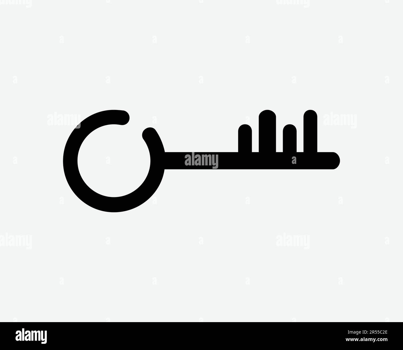 Icône de ligne de clé. Confidentialité Mot de passe sécurité sécurité sécurité protection d'accès sécurité signe secret symbole Noir Illustration graphique Illustration Clipart EPS Vector Illustration de Vecteur