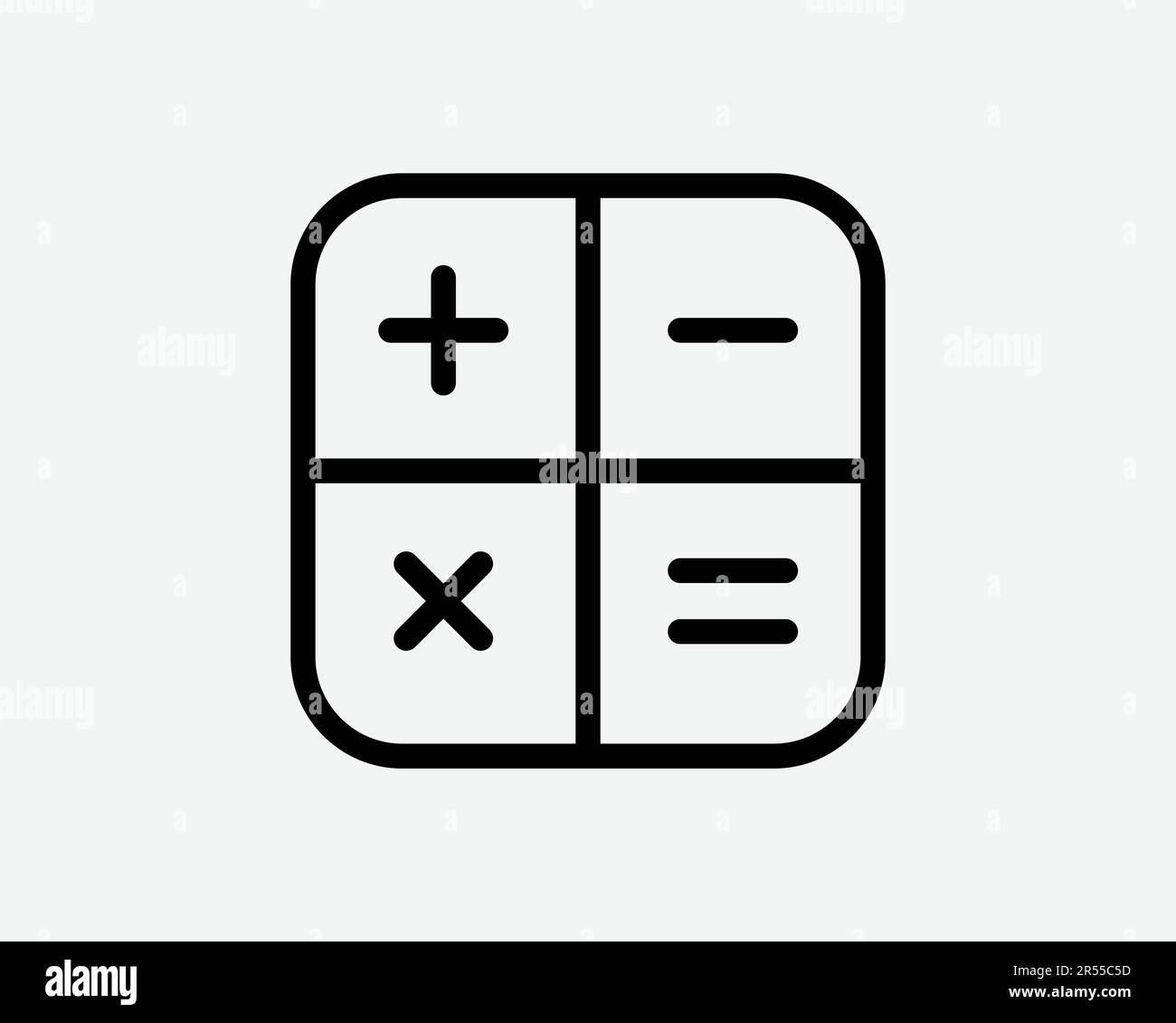 Icône de l'application Calculatrice. Calcul mathématique calculer Finance Comptabilité Banque signe symbole Noir Illustration graphique Clipart EPS Vector Illustration de Vecteur