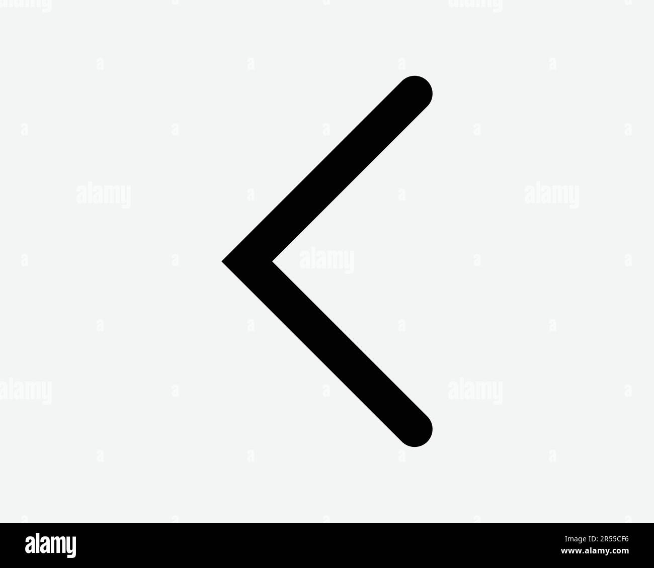 Icône moins de. Flèche gauche Math mathématiques Algebra Retour arrière Précédent symbole de trafic Noir Illustration graphique Illustration Clipart EPS Vector Illustration de Vecteur