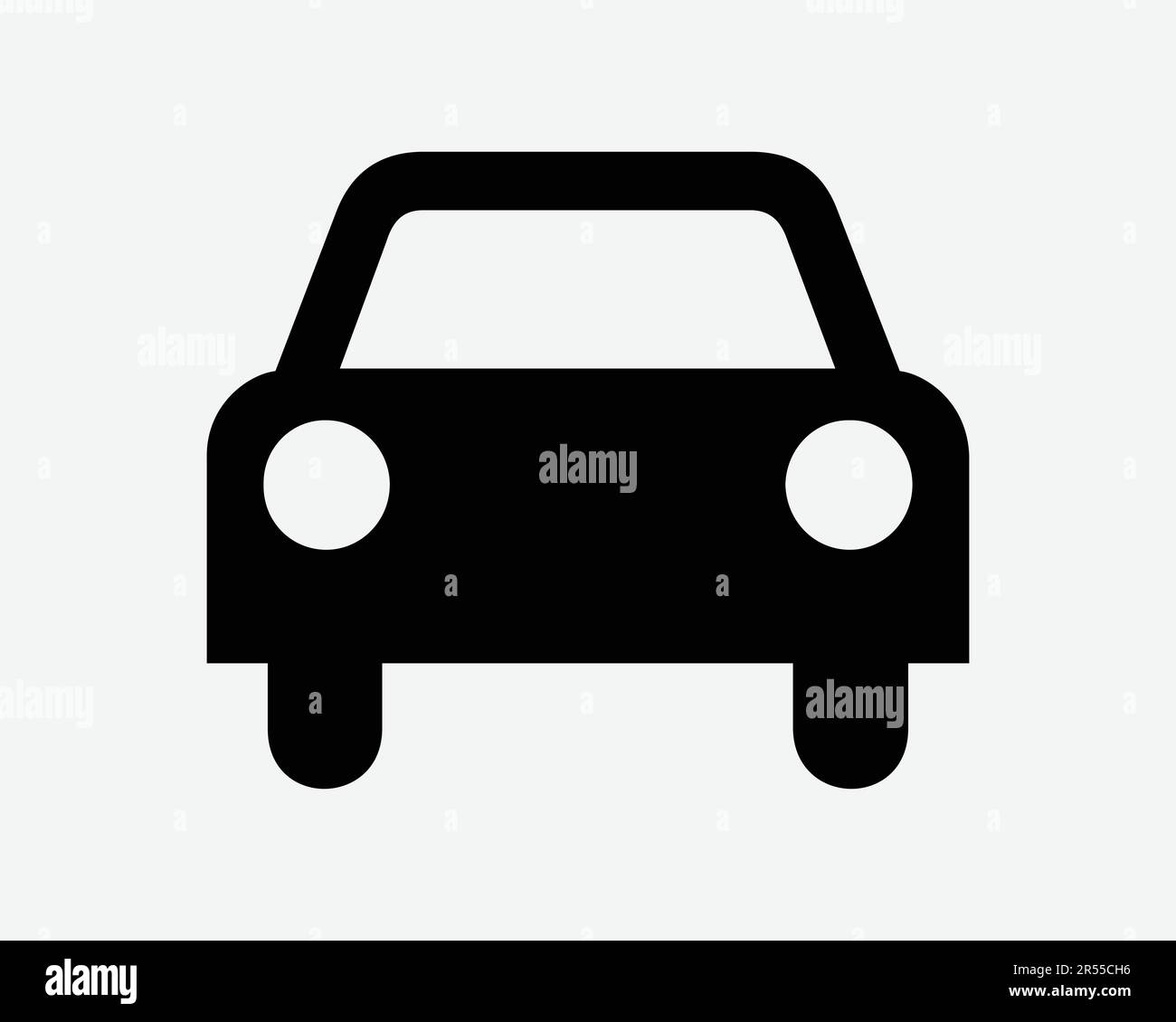 Icône de vue avant de voiture véhicule routier transport automobile transport silhouette symbole symbole Noir Illustration graphique Illustration Clipart EPS Illustration de Vecteur