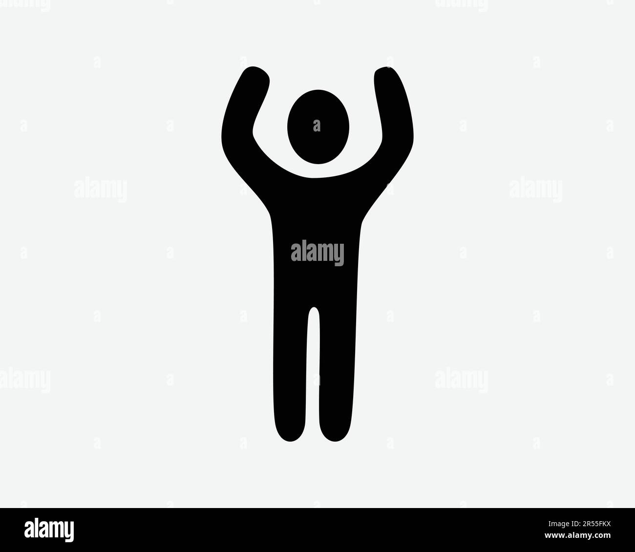 bras-figure-ic-ne-de-relevage-de-la-main-stickman-homme-personne