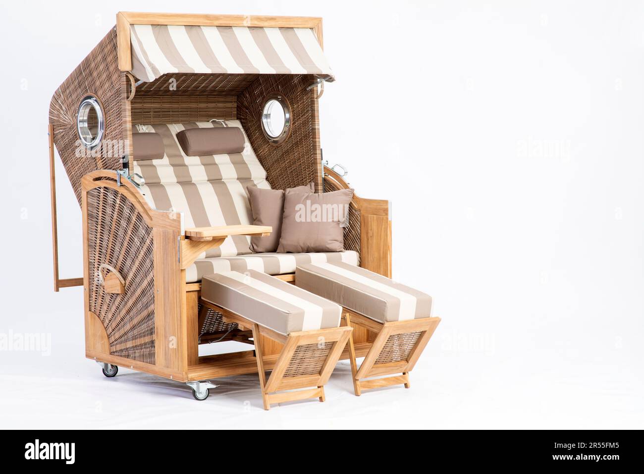 Chaise de plage isolée dans le studio Banque D'Images