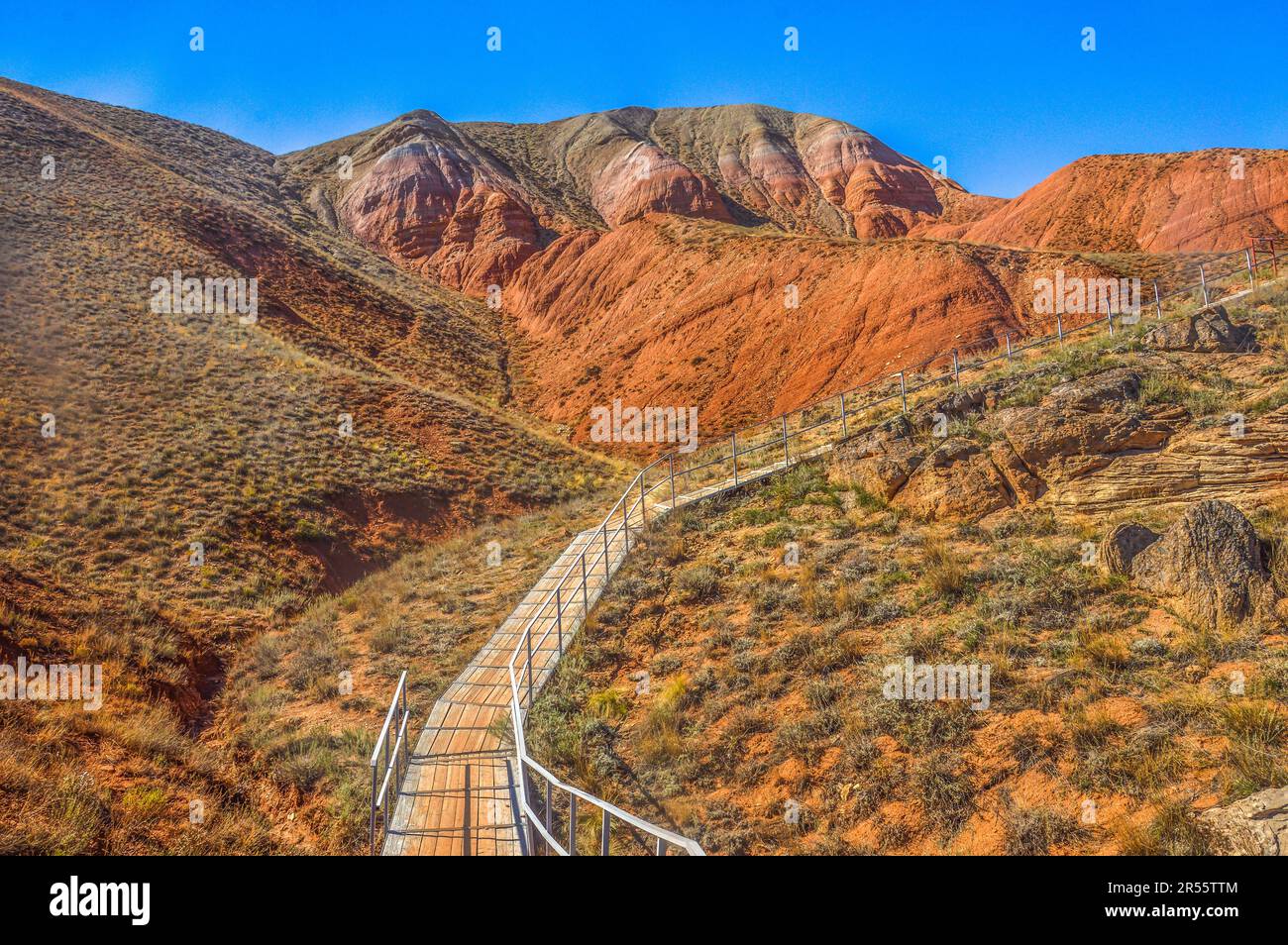 Boll'shoye Bogdo Mountain, oblast d'Astrakhan, Russie Banque D'Images