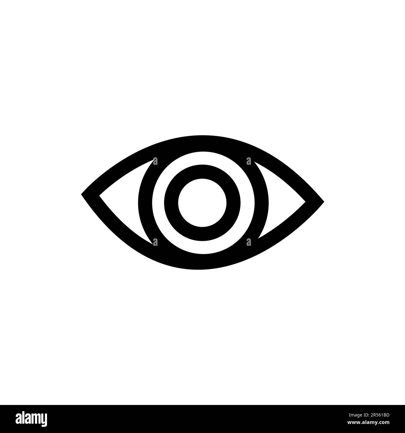 Une seule icône représentant un œil avec un motif de style contour Illustration de Vecteur