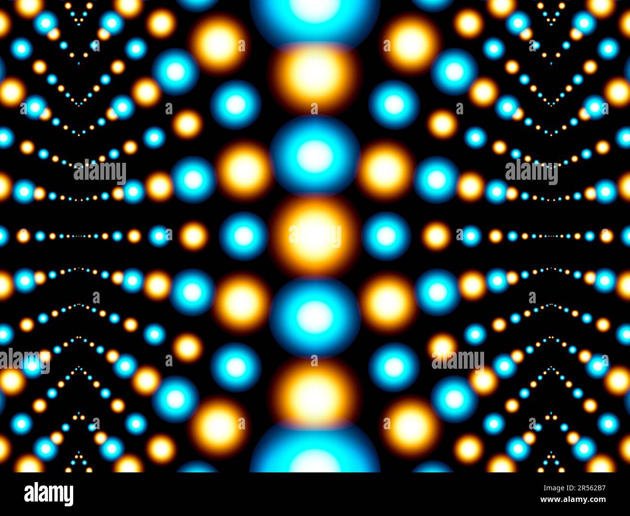 Illustration abstraite de la structure cristalline atomique Banque D'Images