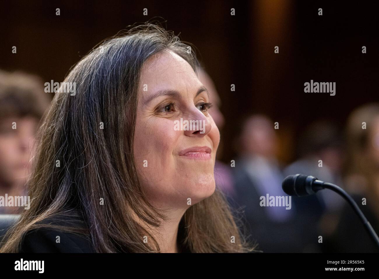 Washington, États-Unis d'Amérique. 31st mai 2023. Diana Tellefson Torres, Directrice générale de la Fondation UFW, comparaît devant un comité du Sénat sur la magistrature pour examiner les travailleurs immigrés, dans le bâtiment Hart du Bureau du Sénat, à Washington, DC, mercredi, 31 mai, 2023. Credit: Rod Lamkey/CNP/Sipa USA Credit: SIPA USA/Alay Live News Banque D'Images