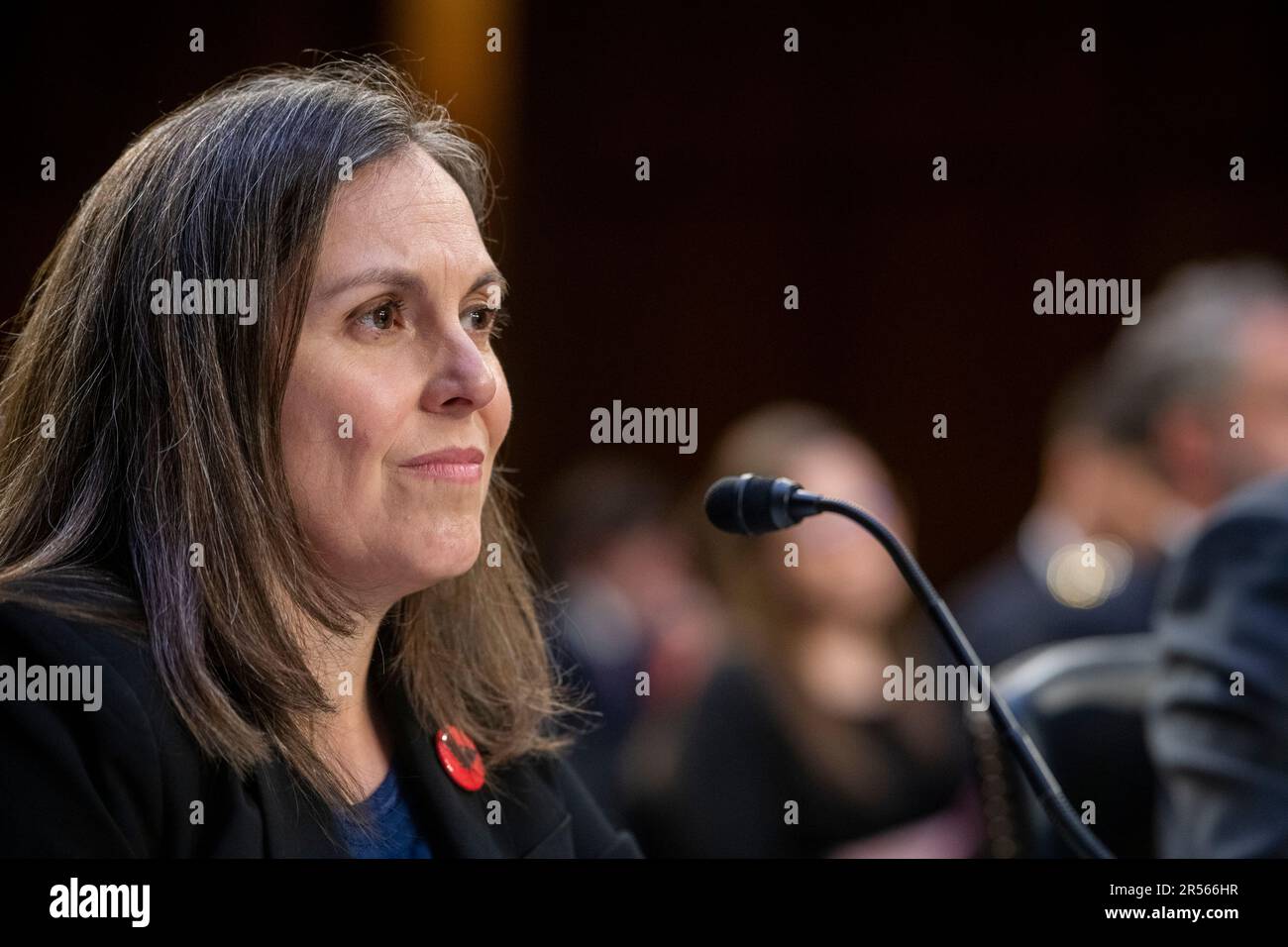 Washington, États-Unis d'Amérique. 31st mai 2023. Diana Tellefson Torres, Directrice générale de la Fondation UFW, comparaît devant un comité du Sénat sur la magistrature pour examiner les travailleurs immigrés, dans le bâtiment Hart du Bureau du Sénat, à Washington, DC, mercredi, 31 mai, 2023. Credit: Rod Lamkey/CNP/Sipa USA Credit: SIPA USA/Alay Live News Banque D'Images