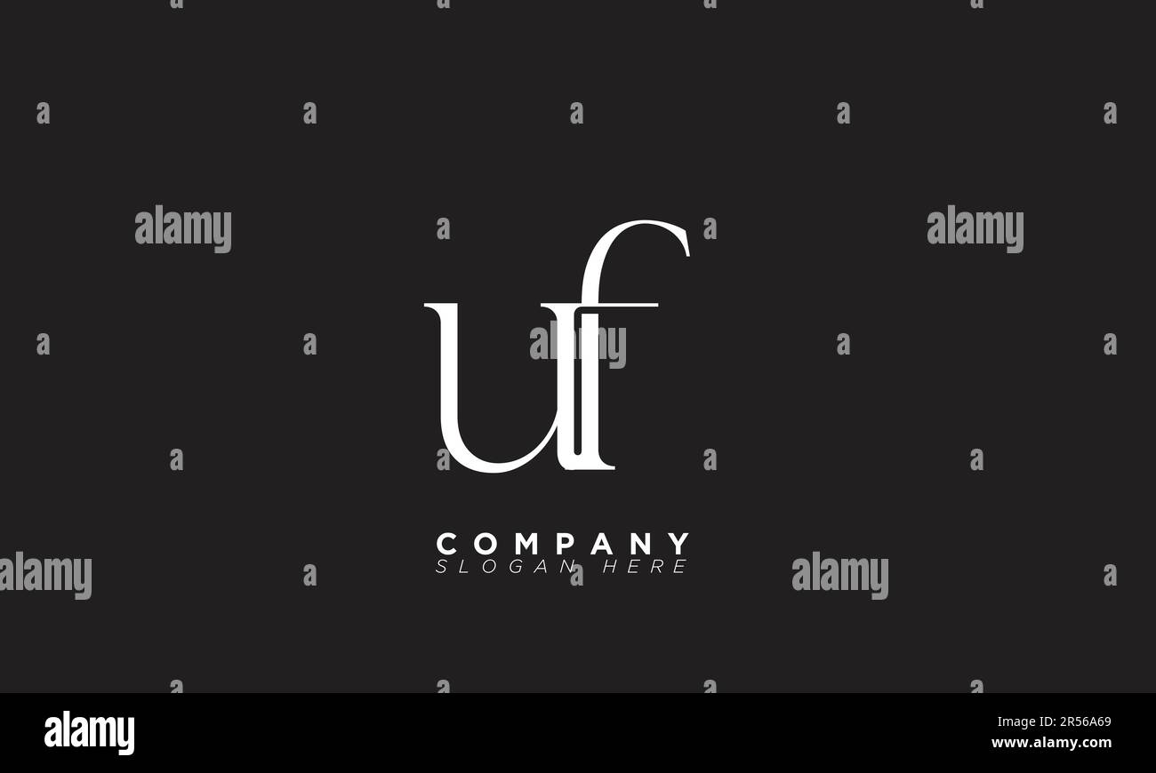 Lettre UF initiales logo Monogram Illustration de Vecteur
