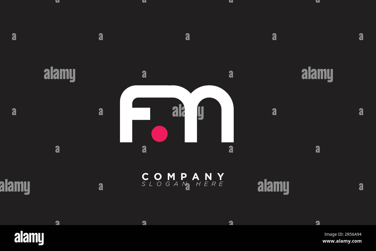FM lettres alphabétiques initiales logo monogramme Illustration de Vecteur