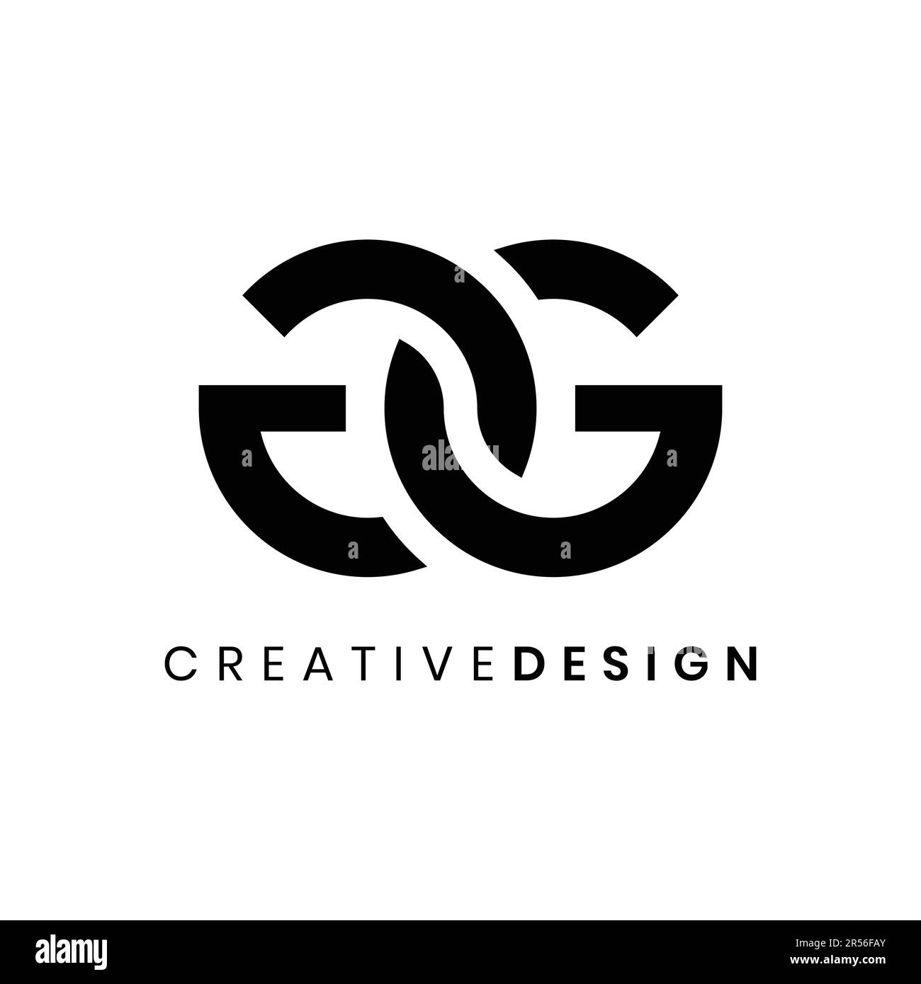 Moderne lettre abstraite GG logo design vecteur pour entreprise Illustration de Vecteur