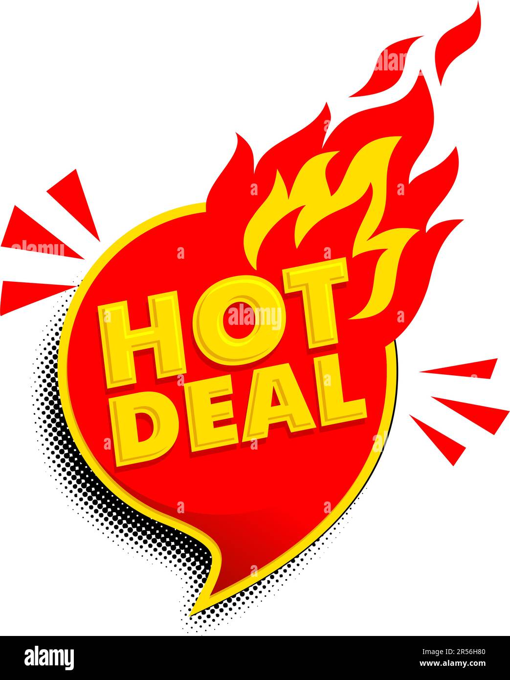 Autocollant de promotion de la promotion spéciale. Bannière feu plat, étiquette de prix, offre spéciale, vente, offre, prix. Vecteur sur fond transparent Illustration de Vecteur