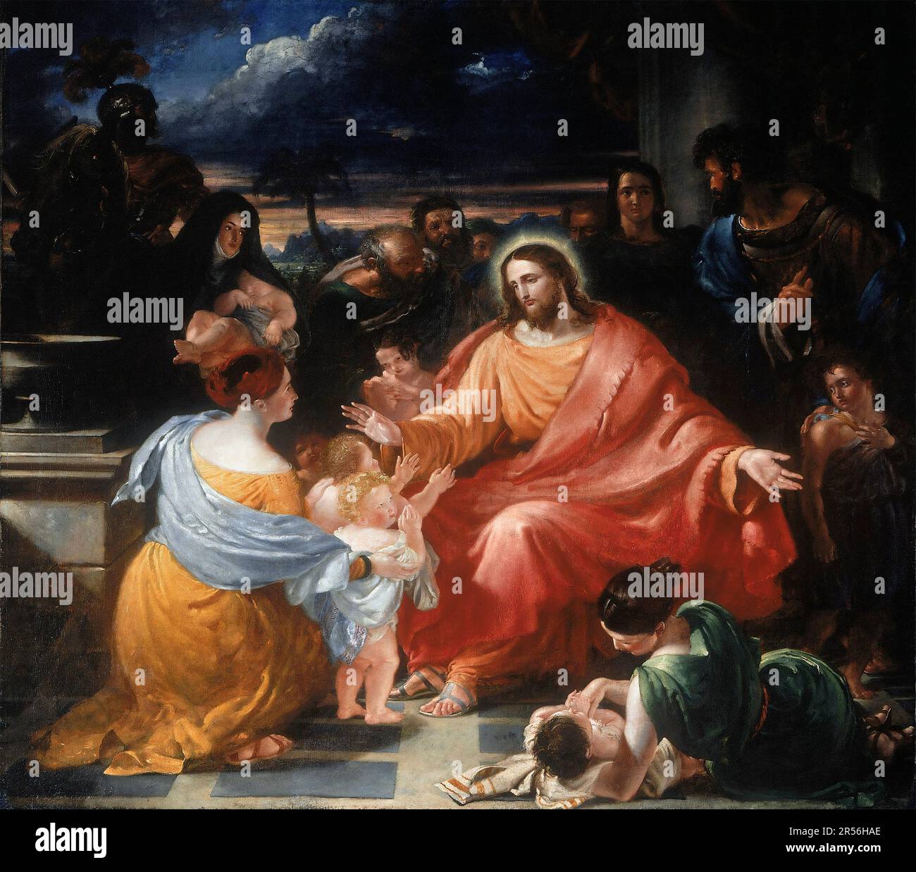 Benjamin Haydon. Christ bénédiction des petits enfants par Benjamin Robert Haydon (1786-1846), huile sur toile, 1837 Banque D'Images