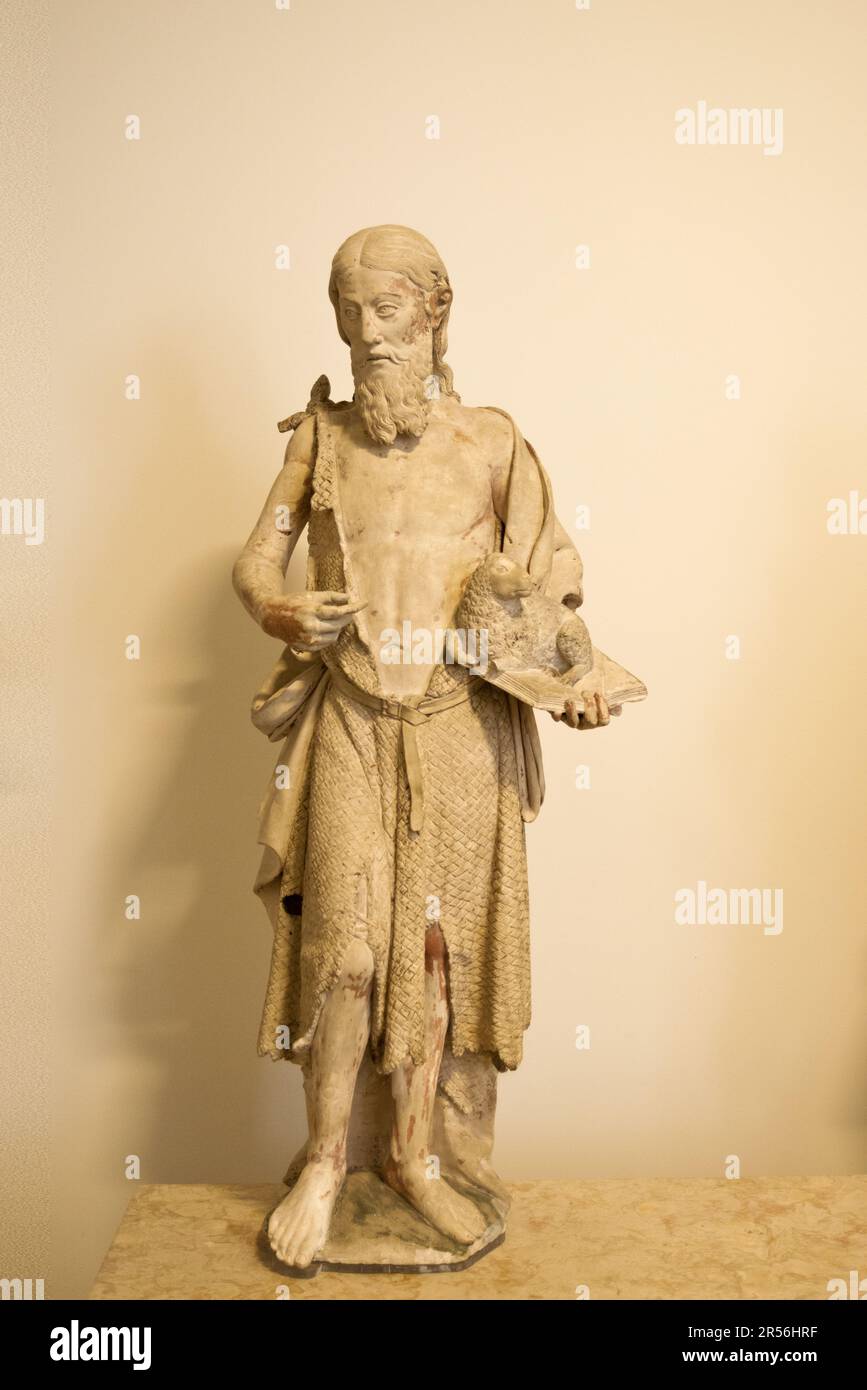 Christ comme bon Berger, Museu Nacional de Machado de Castro, Coimbra, Portugal Banque D'Images