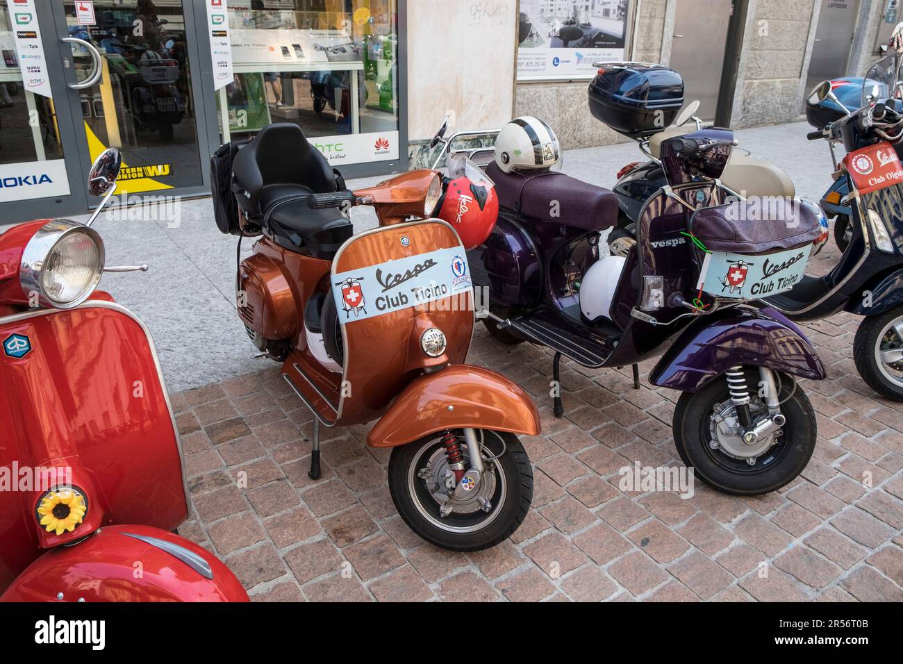 Réunion Vespa. bellinzona Banque D'Images