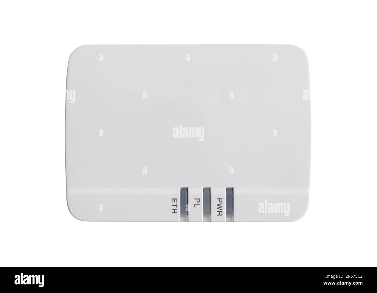 Petit boîtier de routeur découpé en blanc. Banque D'Images Petit boîtier de routeur découpé en blanc. Banque D'Images