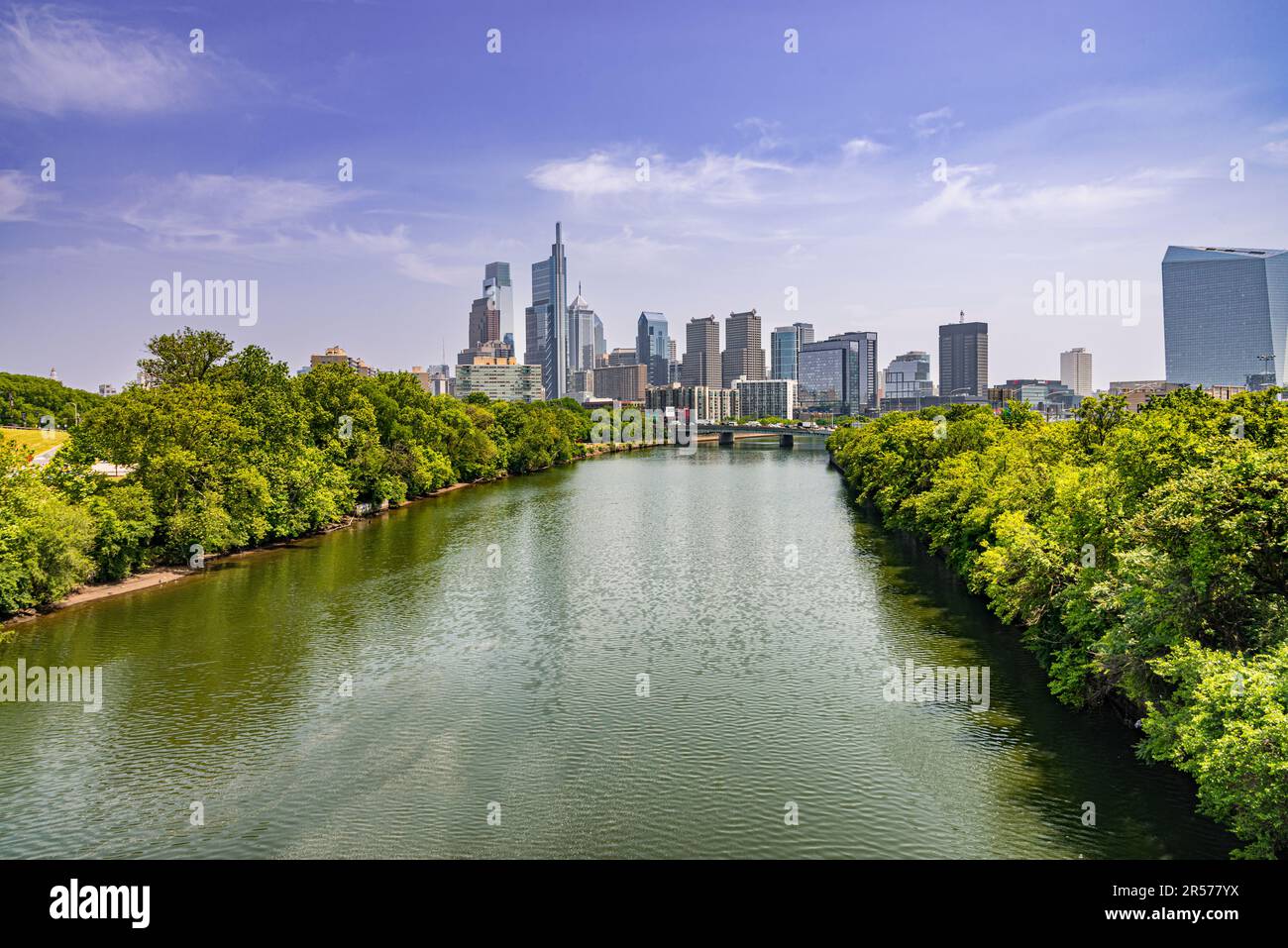 Vue aérienne de Philadelphie Pennsylvania USA Skyline Banque D'Images