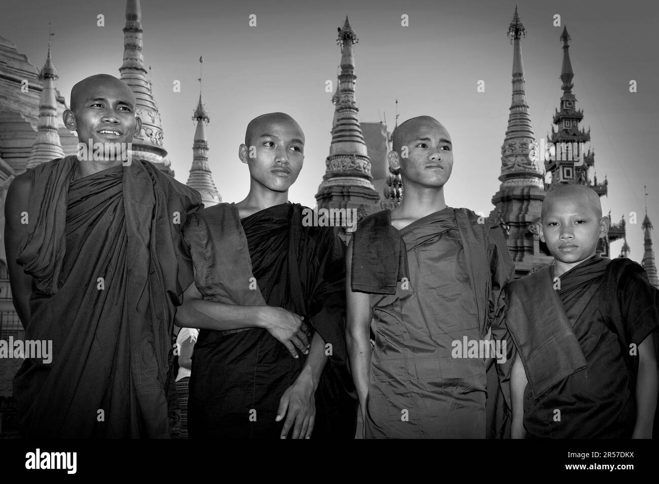Myanmar. Yangon. Shwedagon Paya Banque D'Images
