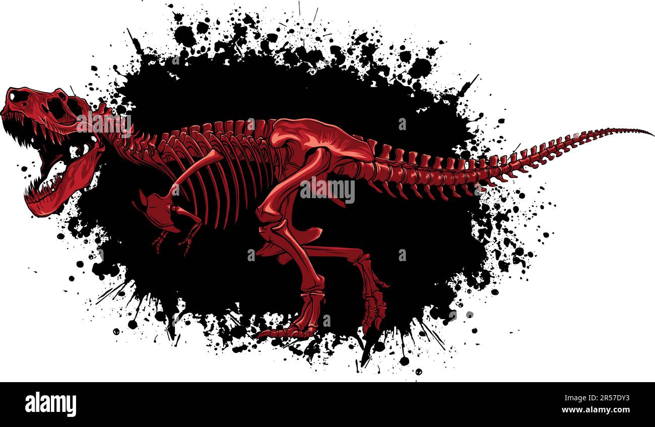 Illustration vectorielle de la conception de Tyrannosaurus Rex Skeleton Illustration de Vecteur