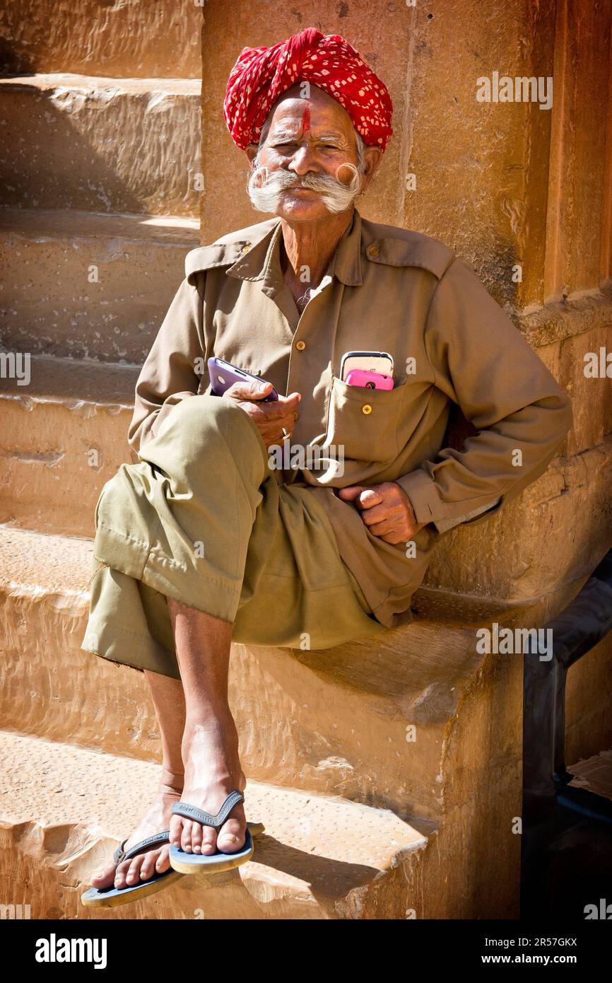 Inde. Rajasthan. Jaisalmer. portrait Banque D'Images