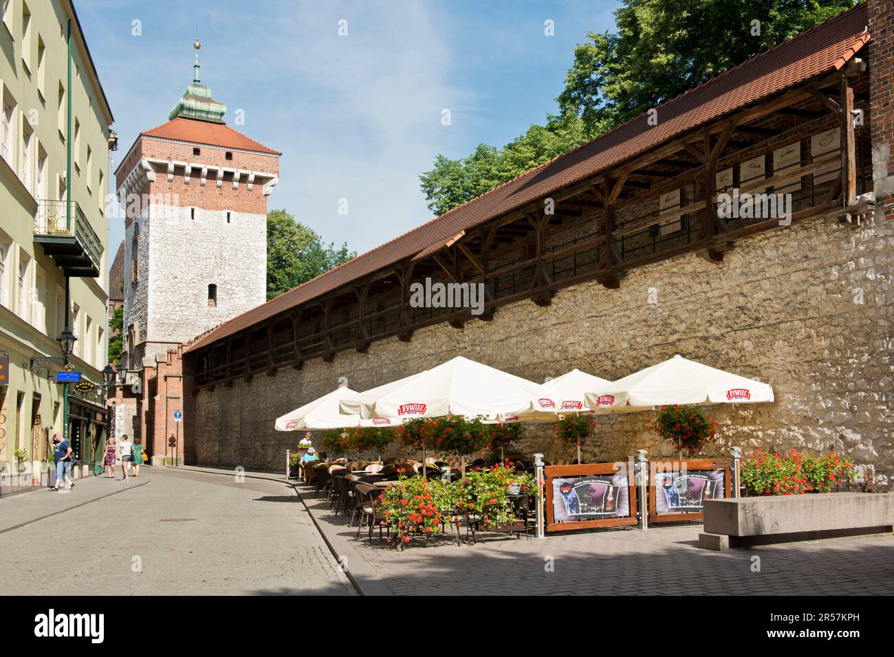 Pologne. Cracovie. Vieille ville. St. Porte de Florian Banque D'Images