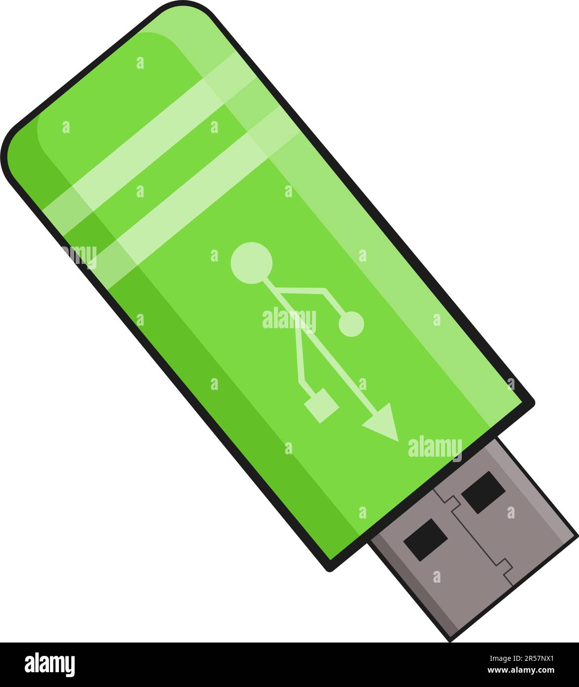 Clé USB. Dessin animé. Illustration vectorielle Illustration de Vecteur
